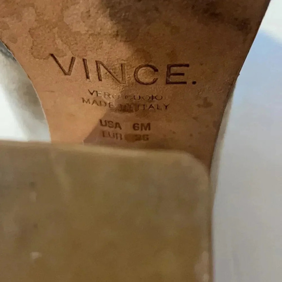 Vince Helena crisscross suede sling back Sandal Block heel Taupe Women’s size 6 - Picture 8 of 13